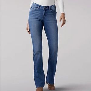 Lee Mid Rise Bootcut Dark Wash Jeans